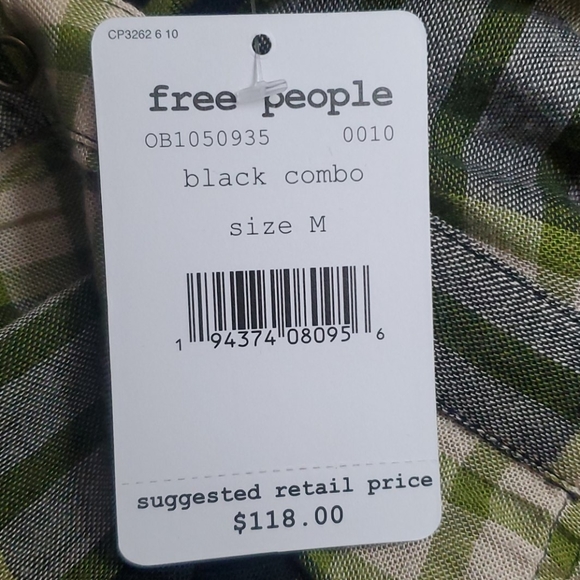 Free People Pacific Dawn drawstring plaid top - Picture 9 of 10